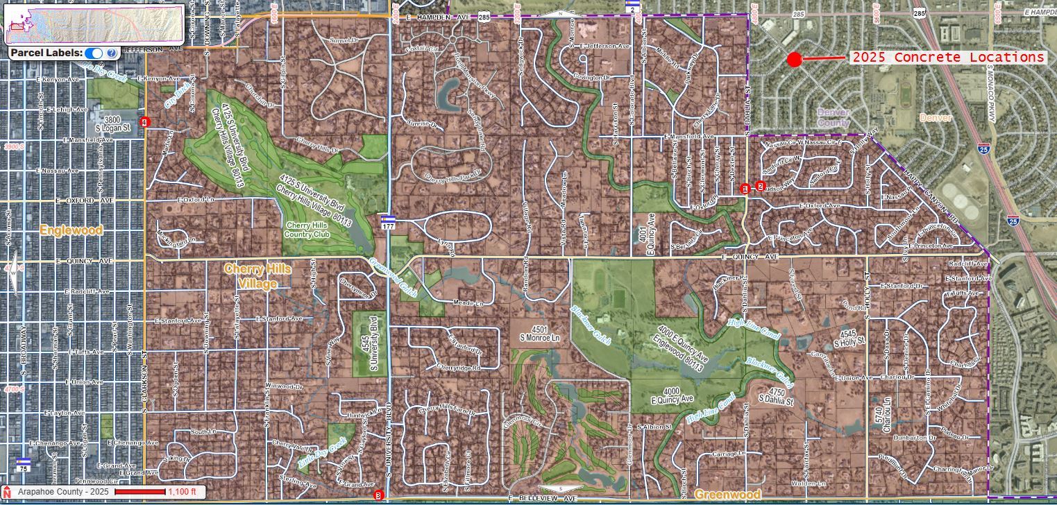 2025 Sewer repair locations 